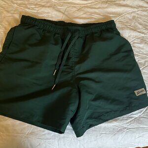 Mens, Medium, Bather Solid Pine Swim Trunk